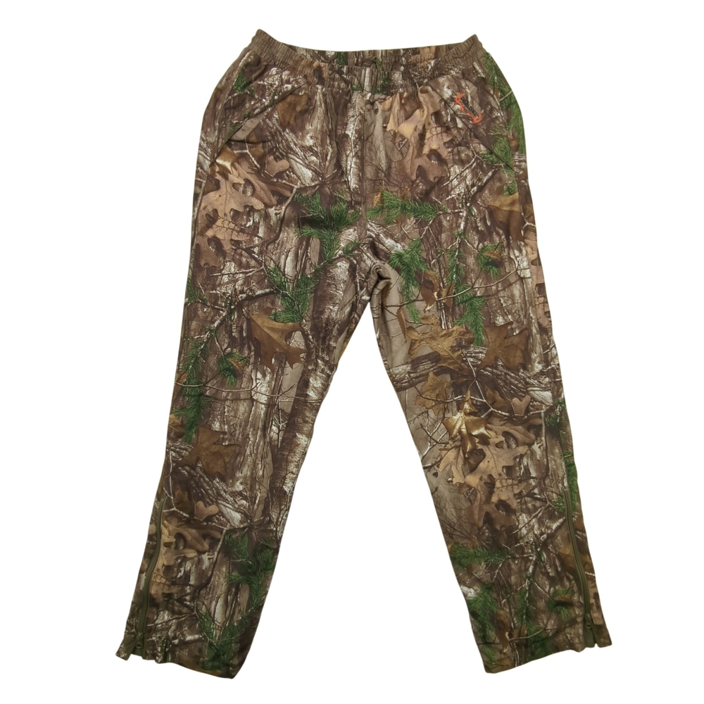 Realtree Pants Mens Large Camo Hunting Outdoor Lined Zip Leg Polyester 11783RT